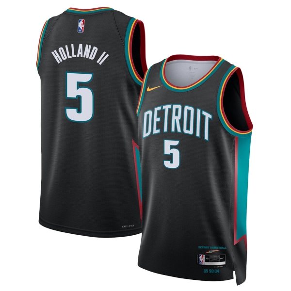 Detroit Pistons Trikot Ron Holland II Nike 2025-26 City Edition Schwarz Swingman - Herren Detroit Pistons Trikot Ron Holland II Nike 2025-26 City Edition Schwarz Swingman - Herren